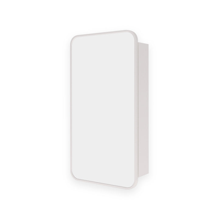 Nivis 15 in. W x 24 in. H Brushed Nickel Rectangular Aluminum Framed Medicine Cabinet with Mirror
