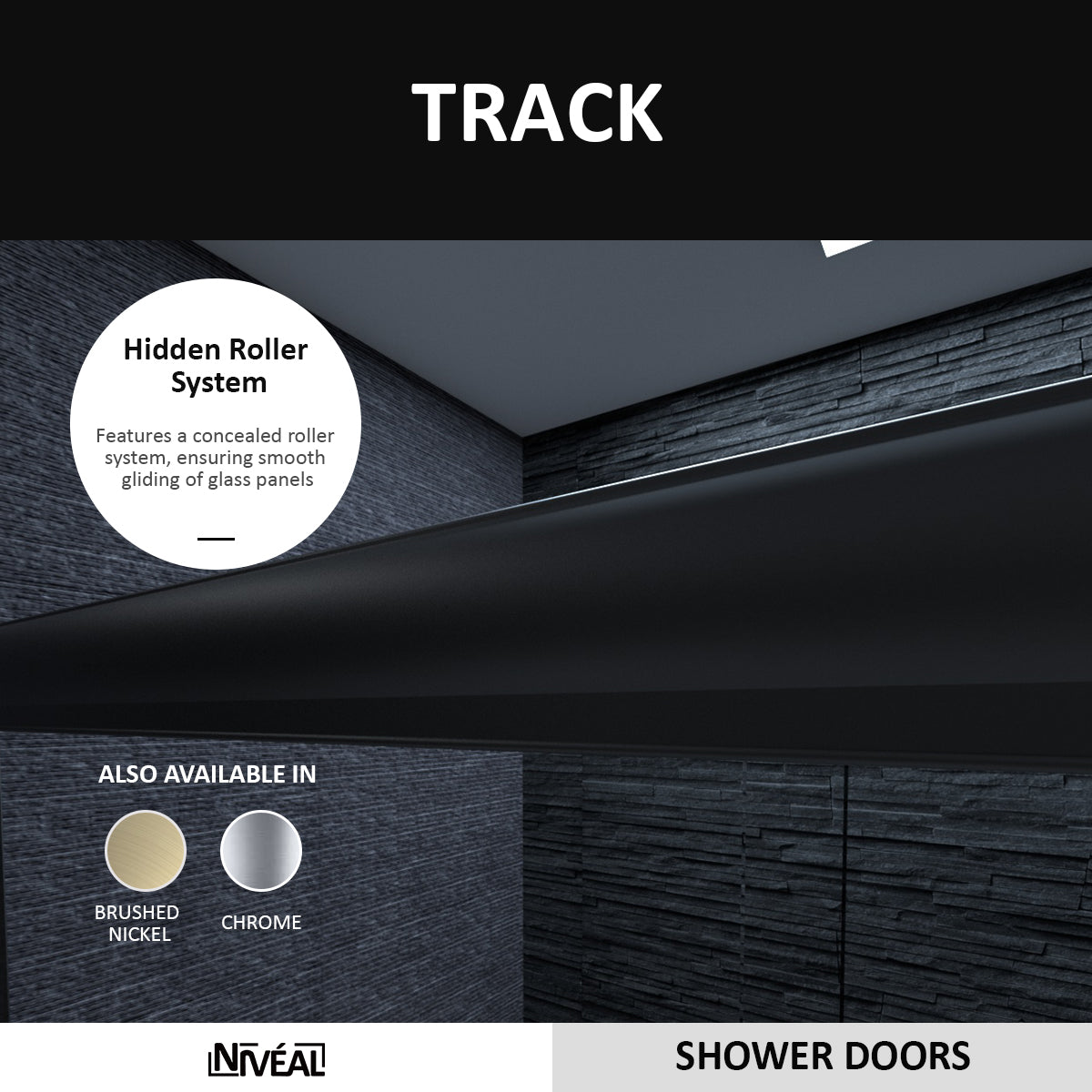 Vale 60 in. W x 76 in. H Sliding Semi-Frameless Shower Door in Matte B ...